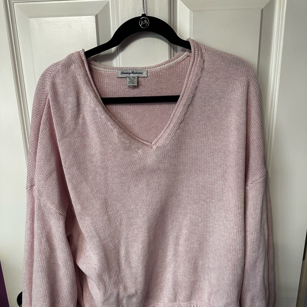 Tommy Bahama pink sweater women’s size extra large